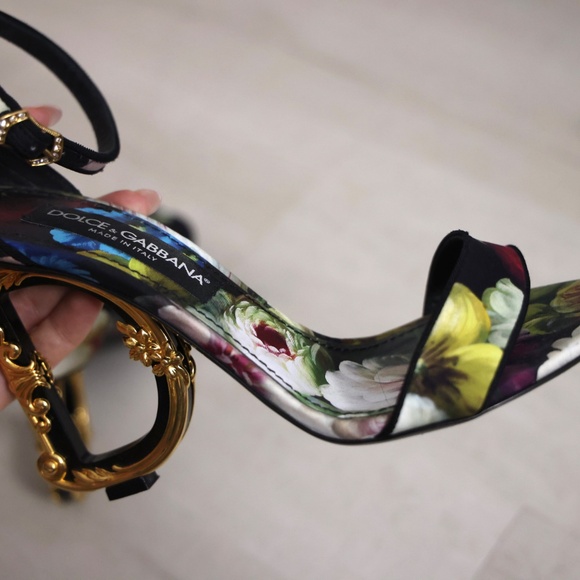 Dolce & Gabbana Floral Baroque Heel Sandals - Picture 7 of 12